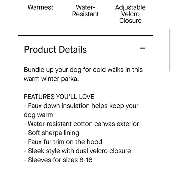 Unopened Canada Pooch Parka - Picture 4 of 7